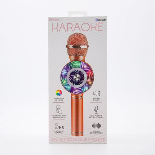 Roségoldfarbenes Karaoke-Mikrofon