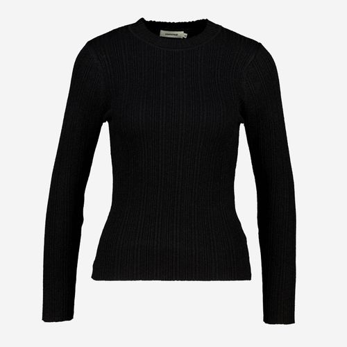 Schwarzes gestricktes langärmliges Oberteil Image