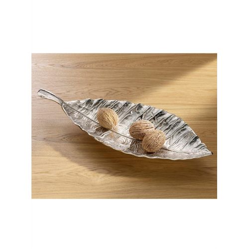 Dekoschale HEINE HOME, silberfarben, B:63cm H:8,5cm T:24,5cm, Dekoschalen