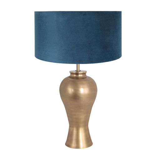 Steinhauer - tischlampe - Brass - bronze - metall veloursstoff - Ø 50cm - E27 - 7306BR