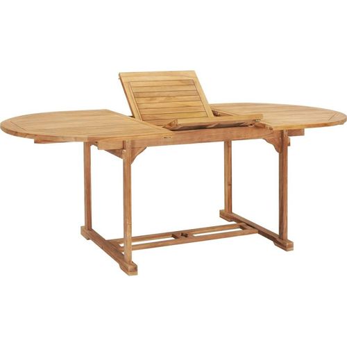 The Living Store Ausziehbarer Gartentisch 150-200 x 100 x 75 cm Massivholz Teak Image