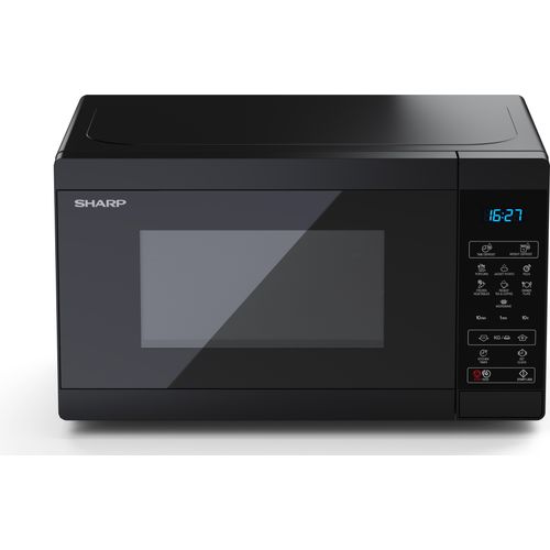SHARP YC-MS02E-B Mikrowelle, 800W Mikrowellenleistung, 11 Leistungsstufen, schwarz