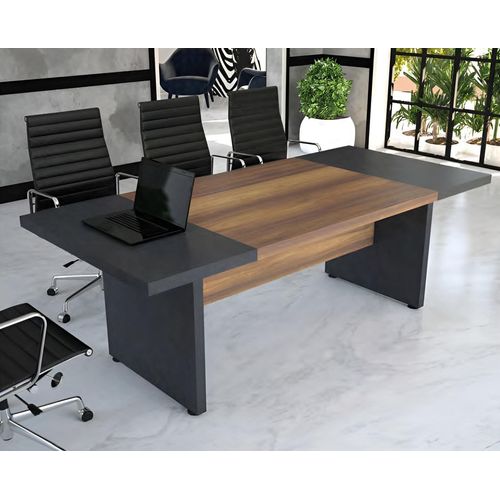 Großer Konferenztisch Besprechungstische Konferenzmöbel Braun Holz 220