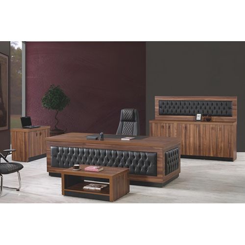 Luxus Büromöbel Komplettbüro Schreibtisch Büro Set 4tlg Holz Braun