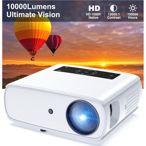 HOPVISION – 1080p – Full-HD-Projektor – 10.000 Lumen – unterstützt 4K