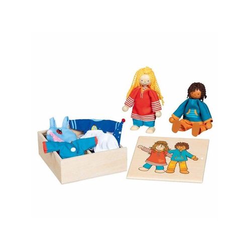 Goki Flexible Dolls Fynja & Fabio 6 Outfits