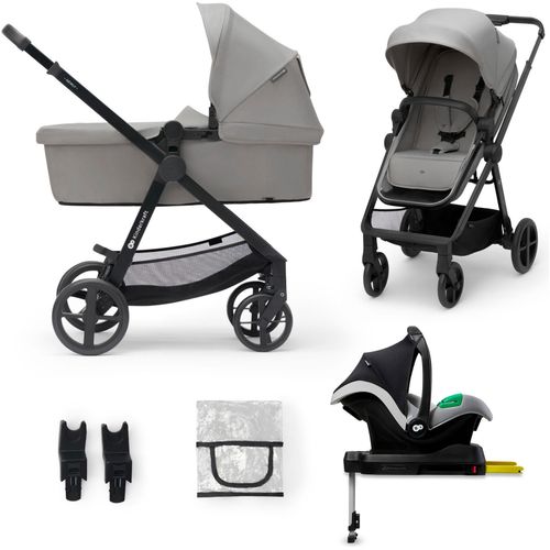 Kombi-Kinderwagen KINDERKRAFT "NEWLY 4IN1 MINK PRO", Kinder, grau, Stahl, Kinderwagen