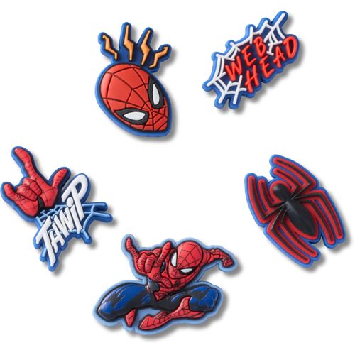 Schuhanstecker CROCS "Jibbitz™ Spiderman", Kinder, rot, PVC, Schuhzubehör Schuhanstecker, Charms, Anstecker mit Spiderman Motiven