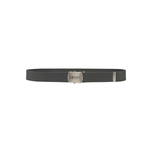 Stoffgürtel MAN'S WORLD, Damen, Gr. 95, grau (grau grün), Materialmix, unifarben, Gürtel Stoffgürtel, Mit Koppelschließe, Textilbandgürtel