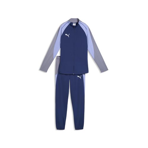 Trainingsanzug PUMA "individualBLAZE Fußball-Trainingsanzug Damen", Damen, Gr. XS, blau jewel weiß intense lavender lila, Obermaterial: 100% Polyester; Einsatz: 100% Polyester, Sportanzüge Trainingsanzug