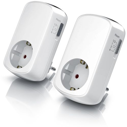 CSL 2x Tageszeitschaltuhr, mechanisch, Countdown Timer, Zeitschalter, Kindersicherung, Countup Timer