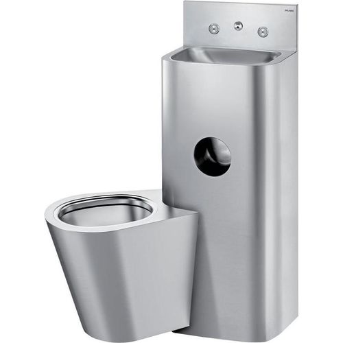 Delabie Gefängniskombi KOMPACT TC,WT WC wandh. li Edst. 1.4301 sat