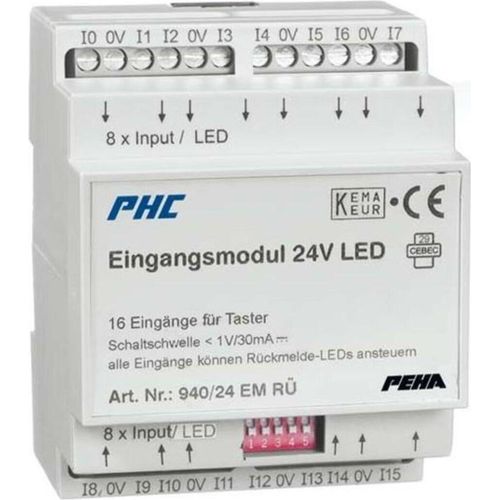 PEHA PHC Eingangsmod.24V DC 16 Rückmeldungen, 940/24EMRÜ