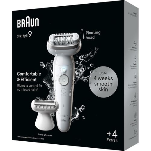 Braun Silk-épil 9 9-041, Silber, 40 Pinzette, MicroGrip, Akku, 100 - 240 V, 50/60 Hz