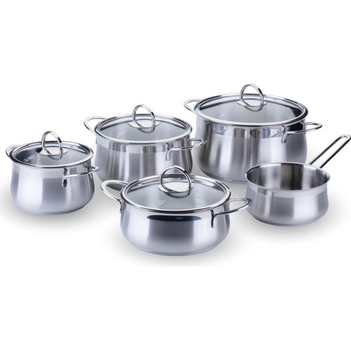 Chefkoch trifft Fackelmann Edelstahl Topfset 9-tlg. Induktionsgeeignet, Backofengeeignet, Spülmaschinengeeignet