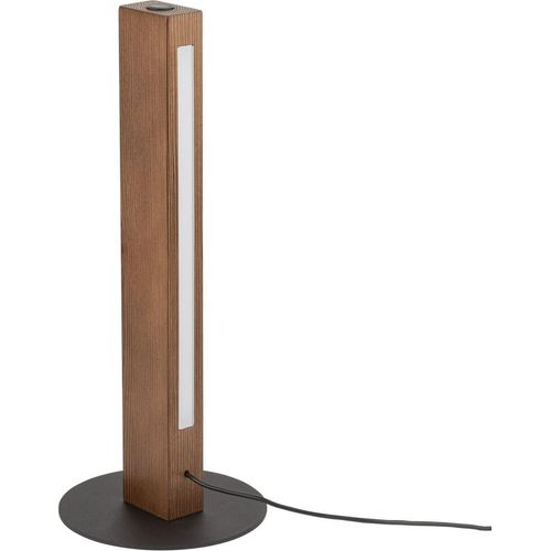 Nachttischlampe LED dimmbar Metall Holz 41,5 cm Schwarz Nuss 3000 K warmweiß 906 lm Skandinavisch