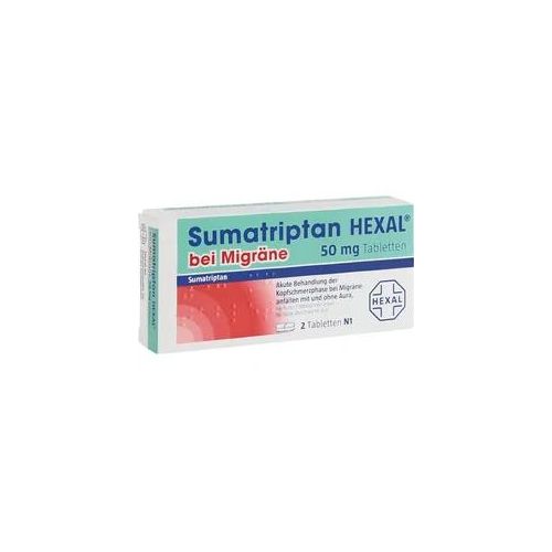 Sumatriptan Hexal bei Migräne 50 mg Tabletten 2 ST