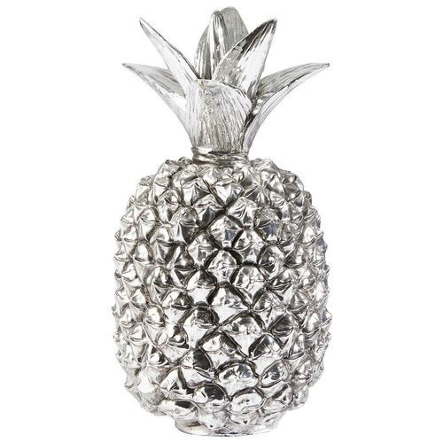 Ambia Home Dekoananas , Silber , Kunststoff , 28 cm , Kunsthandwerk, stehend, zum Stellen , Dekoration, Skulpturen & Dekoobjekte, Dekoobjekte