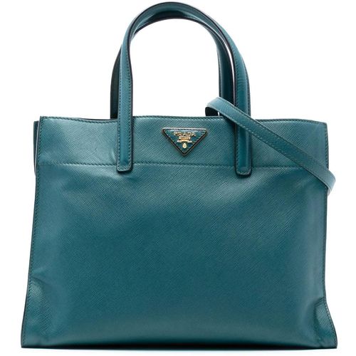 Prada Hobo Bags - Saffiano Soft Triple Pocket Tote - Gr. unisize - in Blau - für Damen Image