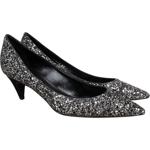 Saint Laurent Hohe Schuhe - Saint Laurent Black Glitter Show Pumps (37) - Gr. ONE_SIZE - in Schwarz - für Damen Image