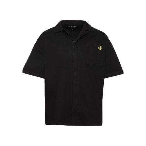 Langarmhemd ROCAWEAR "Rocawear Rocawear Back Shirts", Herren, Gr. L, US-Größen, schwarz, 100% Baumwolle, normal, Hemden