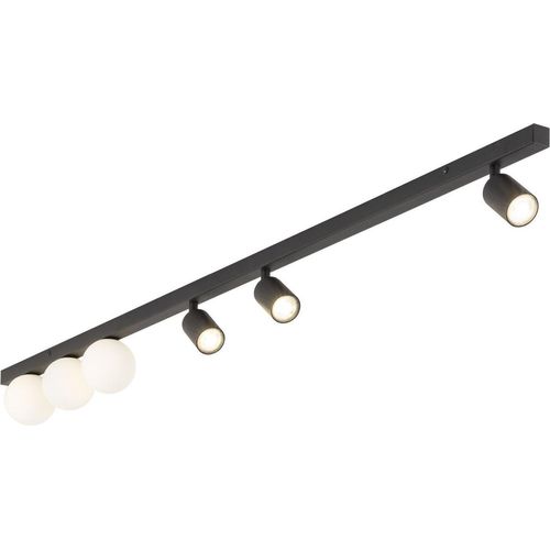 Deckenlampe Metall GU10 verstellbar Schwarz Weiß 3-flammig länglich Modern