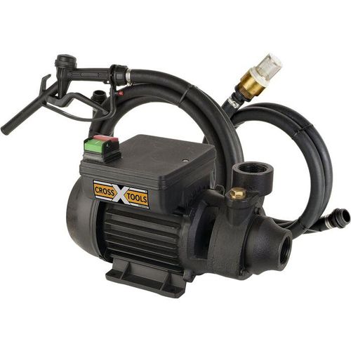 CROSS TOOLS Kraftstoffpumpe - Dieselpumpe/Ölförderpumpe, 2.100 l/h, Zapfpistole, MultiOil 35 m, 68800
