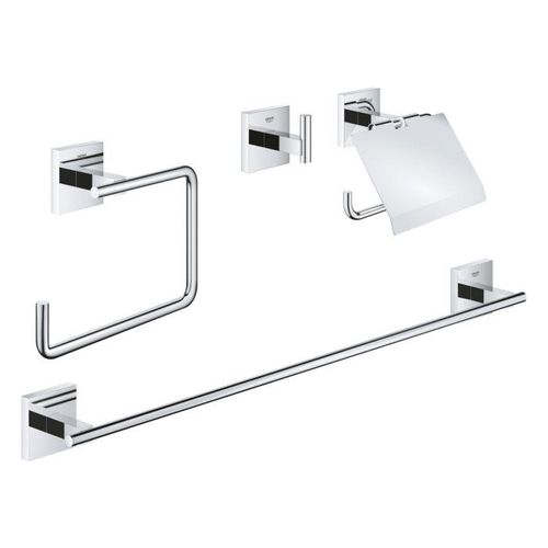 Grohe Start Cube Bad-Set 4 in 1 41115000 Chrom, Bad Accessoires Set