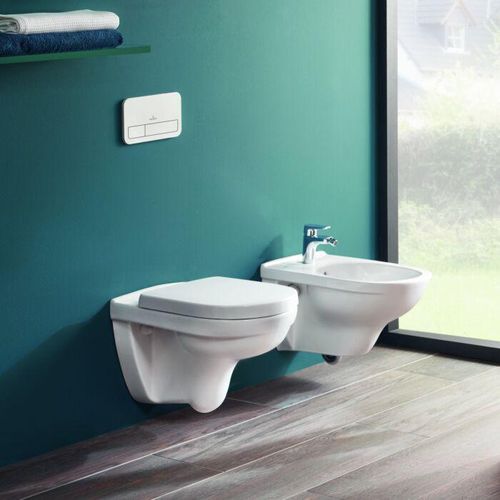 Villeroy & Boch O.Novo WC Combi Pack 5660HRR1 weiss Ceramicplus, DirectFlush WC mit WC-Sitz