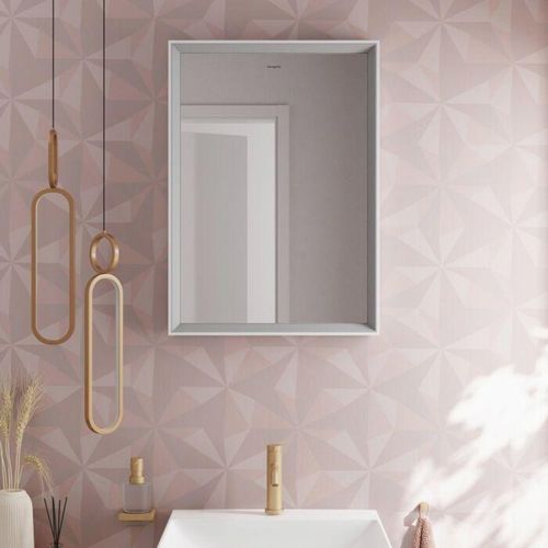 hansgrohe Xarita E Spiegel 54998700 mit IR Sensor, 500 x 700 x 50 mm, weiß matt