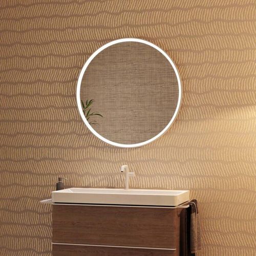 hansgrohe Xarita S Spiegel 54990700 mit IR Sensor, 900 x 900 x 50 mm, weiß matt