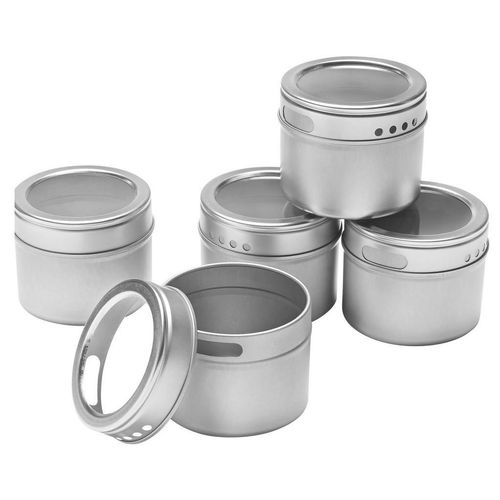 Homeware Profession. Gewürzdosenset, Kunststoff, 6-teilig, 5.5 cm, Lfgb, unbefüllt, Sichtfenster, Schütt- und Streufunktion, Küchenzubehör, Vorratsbehälter, Gewürzgläser