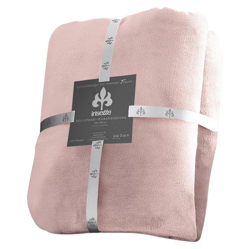 Irisette Kuscheldecke, Rosa, Textil, Uni, 150x200 cm, Oeko-Tex® Standard 100, pflegeleicht, Wohntextilien, Decken, Kuscheldecken