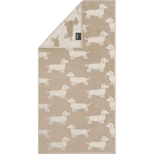 Cawoe Handtuch We love dogs, Beige, Textil, Hund, 50x100 cm, Textiles Vertrauen - Oeko-Tex®, Made in Germany, Oeko-Tex® Standard 100, saugfähig, Aufhängeschlaufe, strapazierfähig, durchgefärbt, Badtextilien, Handtücher