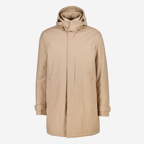 Beigefarbener Mantel mit Kapuze Image
