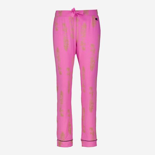 Rosafarbene Pyjamahose mit Blumenmuster Image