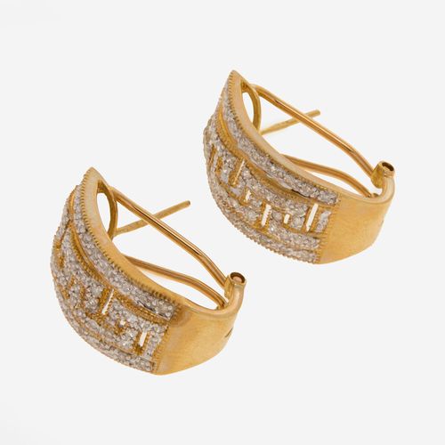 Creolen aus 375er Gold mit 0,72 Karat Diamanten