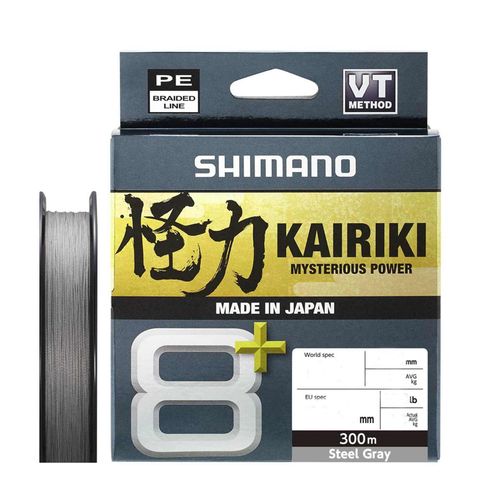 Shimano Kairiki 8+ 300m 0.16 mm 11,1kg Steel Grey Geflochtene Angelschnur