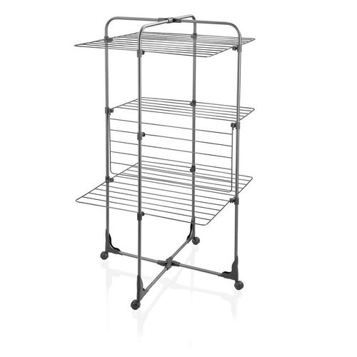 Leifheit Turmwäschetrockner Classic Tower 270 Black, Schwarz, Kunststoff, 68x126x68 cm, klappbar, Haushaltsreinigung, Wäschepflege, Wäscheständer