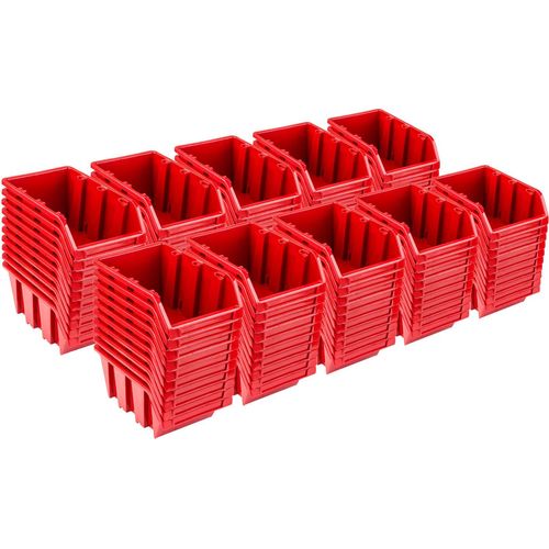 Set 100 x Stapelboxen NP16 rot Lagerboxen Sortierboxen