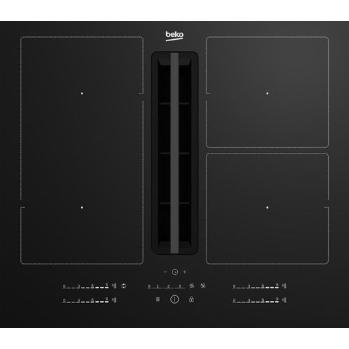 Beko HIXI 64700 UF: 60 cm Induktion Einbaukochfeld ( 4 Induktionskochzonen mit 1 Flexiblen Kochzone )
