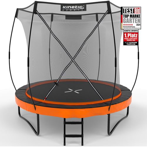 KINETIC SPORTS Trampolin Outdoor 'Ultimate Pro' Ø 244/305/366/427 cm – Gartentrampolin, Kindertrampolin mit Leiter, bis zu 160 kg