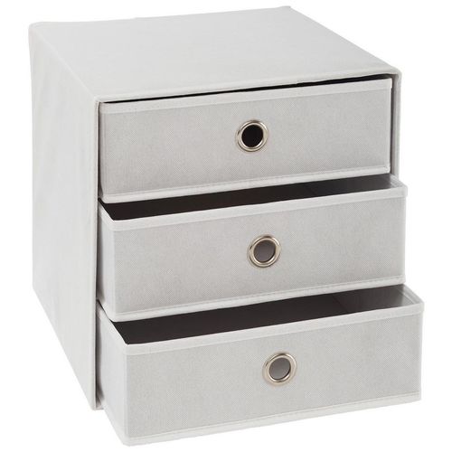 Carryhome Faltbox, Silber, Weiß, Metall, Textil, Karton, 32x32x31.5 cm, faltbar, Ordnen & Aufbewahren, Aufbewahrungsboxen, Faltboxen