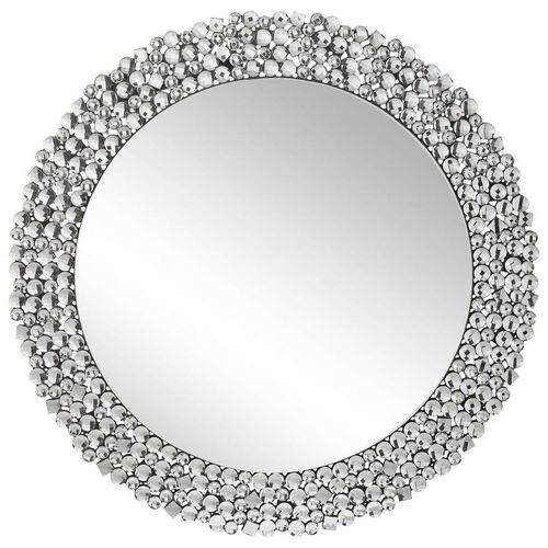 Xora Wandspiegel, Silber, Glas, Holzwerkstoff, rund, 80x80x1.9 cm, Verzierungen, Spiegel, Wandspiegel