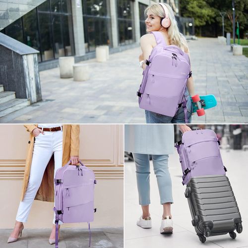 Damen 32-40 Liter Reisrucksack - Handgepäck Rucksack für 15,6 und 17,3 Zoll Laptops - Wasserdichter Freizeit Tagesrucksack für Schule und Wochenendreisen