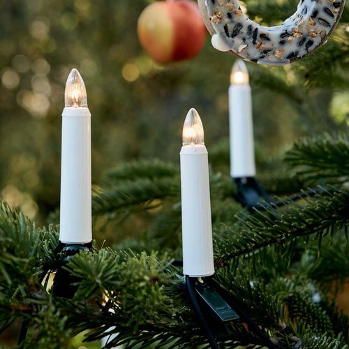 Lichterkette Weihnachtsbaum außen 30 teilig, Germany, Riffelkerzen, Glühfaden 843019
