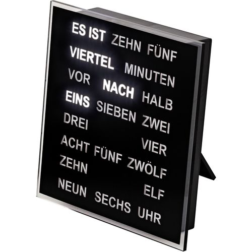 Tischuhr AMS "T1232", schwarz, Tischuhren