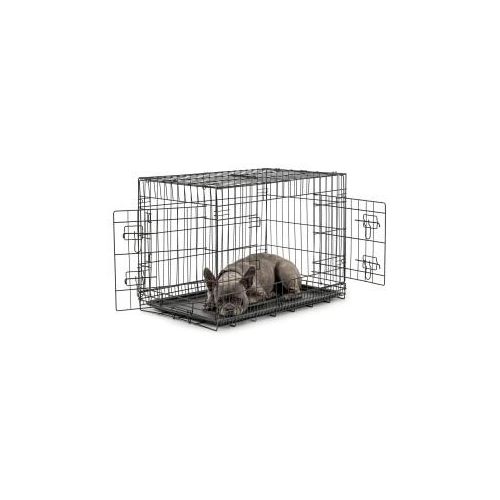 Lionto Hundetransportkäfig Tiertransportbox Hundebox Größe (S) 45x31x36 cm L