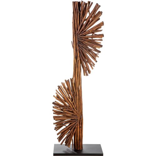 Gilde Stehleuchte, "Dual", Holz, naturfarben, VE 1, L. 34 cm, B. 54 cm, H. 151 cm 42270 /kein Paketversand möglich/Abholung in Wiesloch oder mit Aufpreis Palettenversand