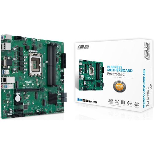 ASUS B760M-C-CSM LGA1700 4DDR5 microATX 4xSATA 2xDP 1.4 HDMI 2.1 D-Sub MB